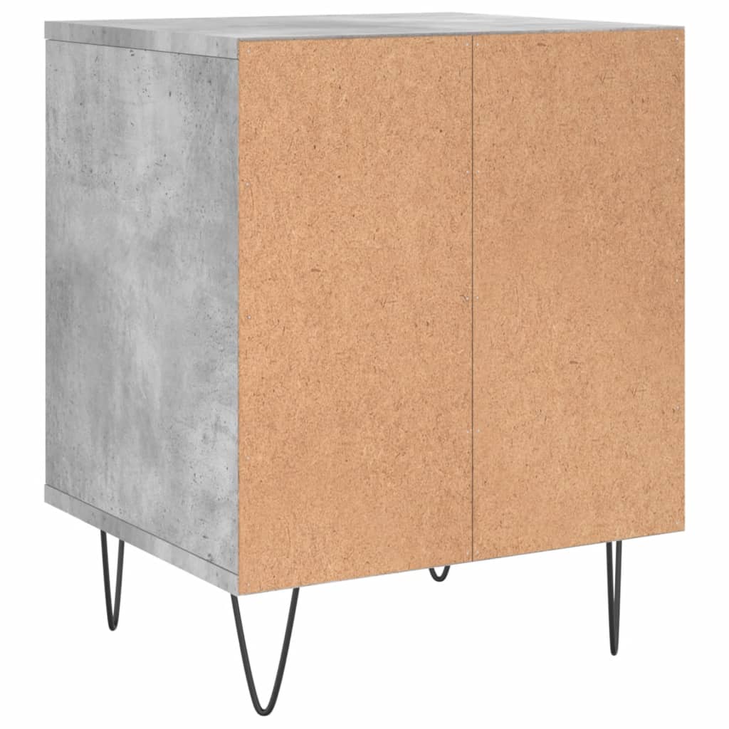 sengebord 40x35x50 cm konstrueret træ betongrå
