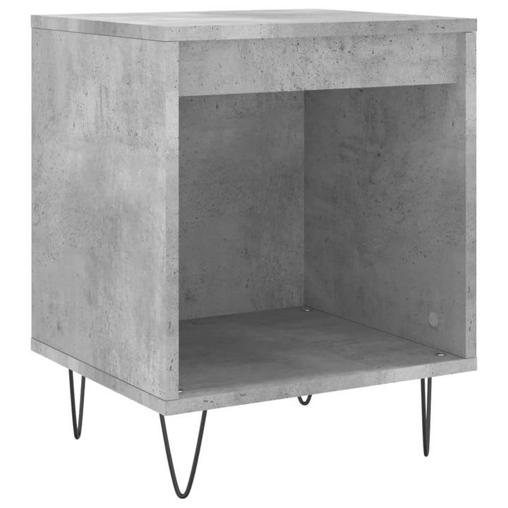 sengeborde 2 stk. 40x35x50 cm konstrueret træ betongrå