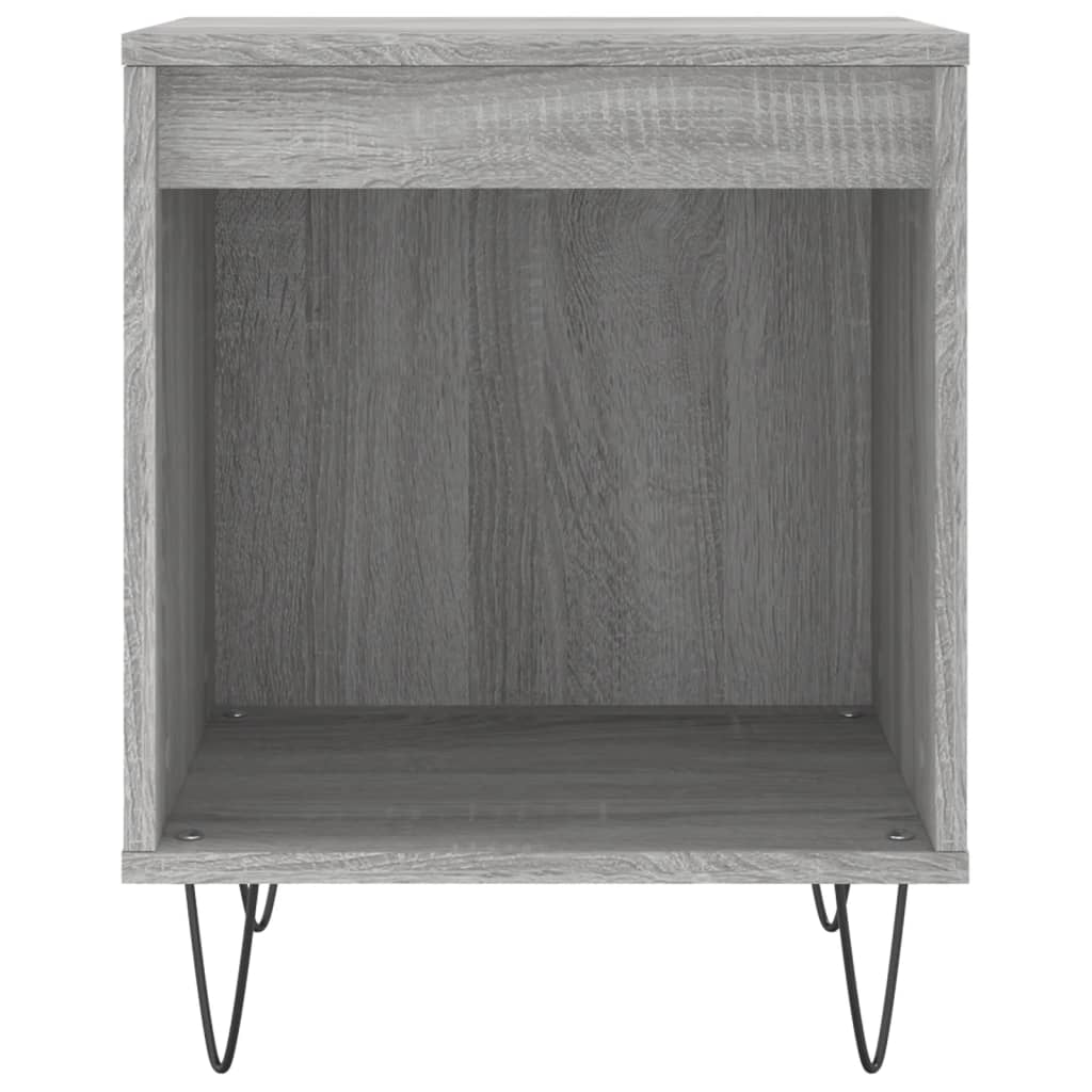 sengebord 40x35x50 cm konstrueret træ grå sonoma-eg