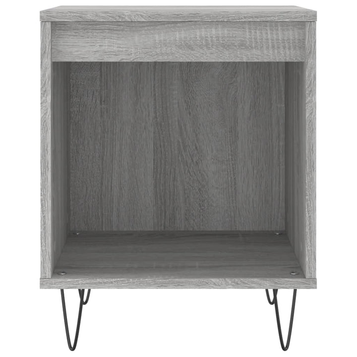 sengebord 40x35x50 cm konstrueret træ grå sonoma-eg