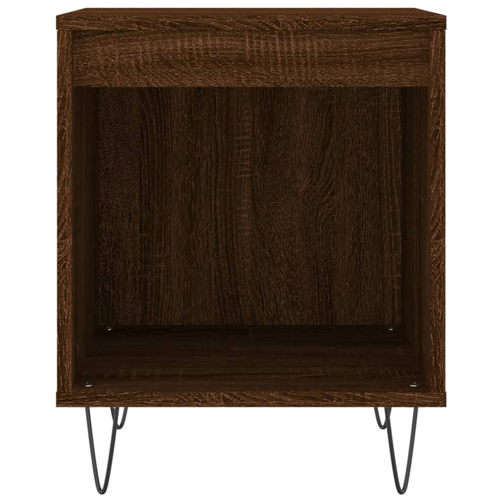sengebord 40x35x50 cm konstrueret træ brun egetræsfarve
