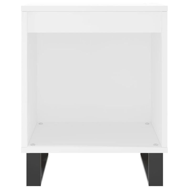 sengeborde 2 stk. 40x35x50 cm konstrueret træ hvid