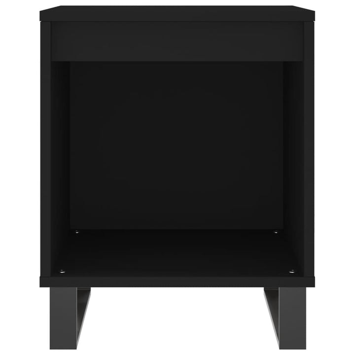 sengeborde 2 stk. 40x35x50 cm konstrueret træ sort