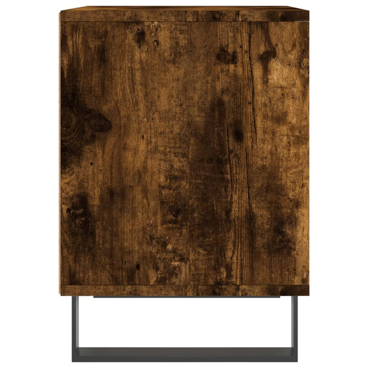 sengeborde 2 stk. 40x35x50 cm konstrueret træ røget egetræ