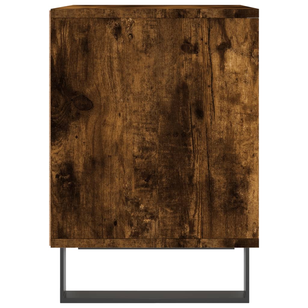 sengeborde 2 stk. 40x35x50 cm konstrueret træ røget egetræ