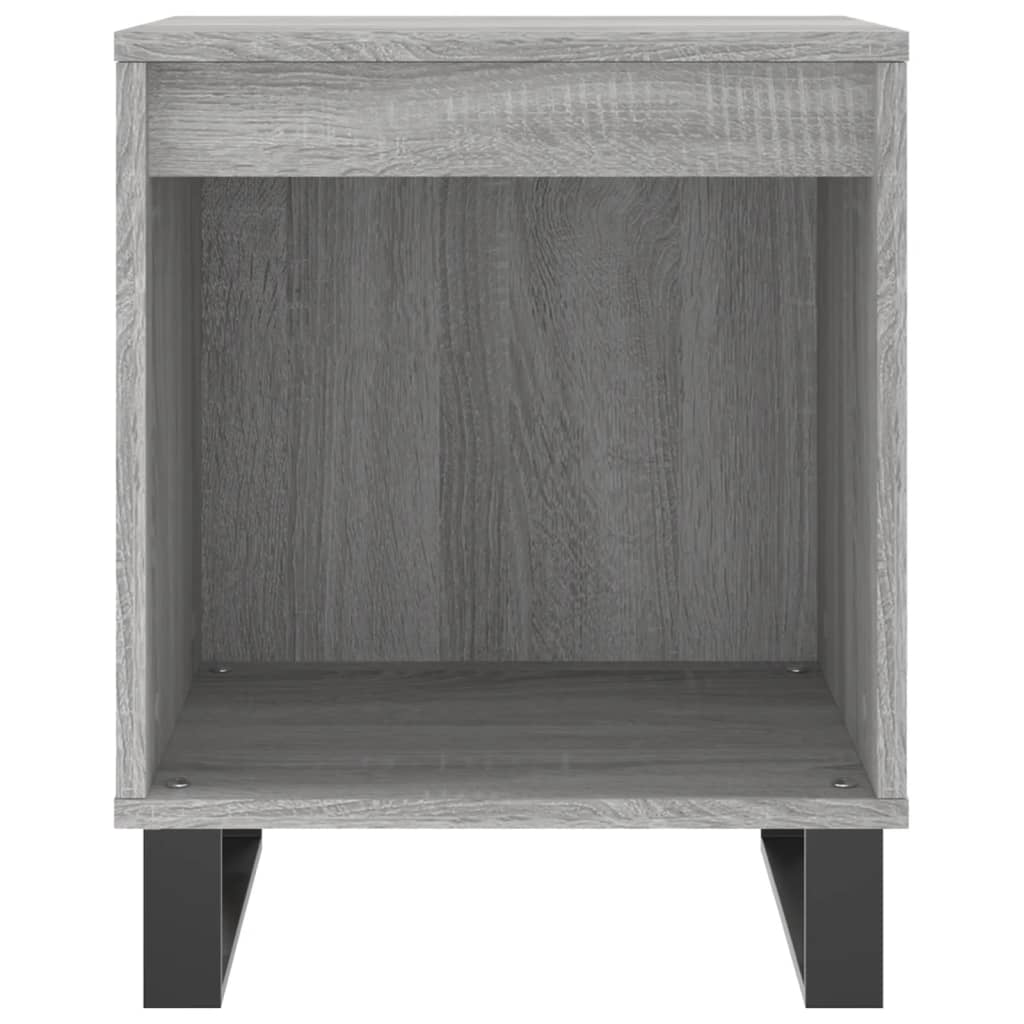 sengeborde 2 stk. 40x35x50 cm konstrueret træ grå sonoma-eg