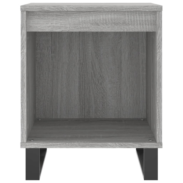 sengeborde 2 stk. 40x35x50 cm konstrueret træ grå sonoma-eg