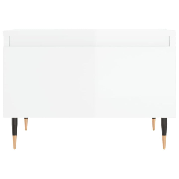 sofaborde 2 stk. 50x46x35 cm konstrueret træ hvid højglans