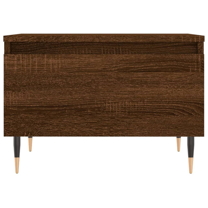 sofaborde 2 stk. 50x46x35 cm konstrueret træ brun egetræsfarve