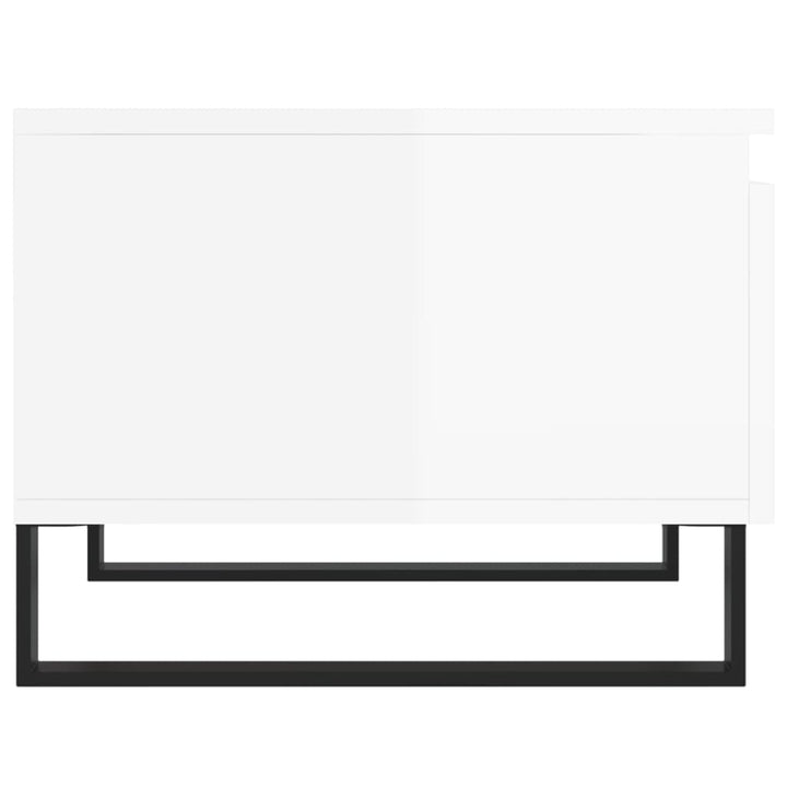 sofaborde 2 stk. 50x46x35 cm konstrueret træ hvid højglans