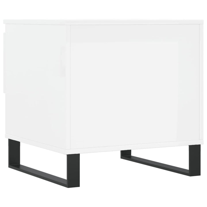 sofaborde 2 stk. 50x46x50 cm konstrueret træ hvid højglans