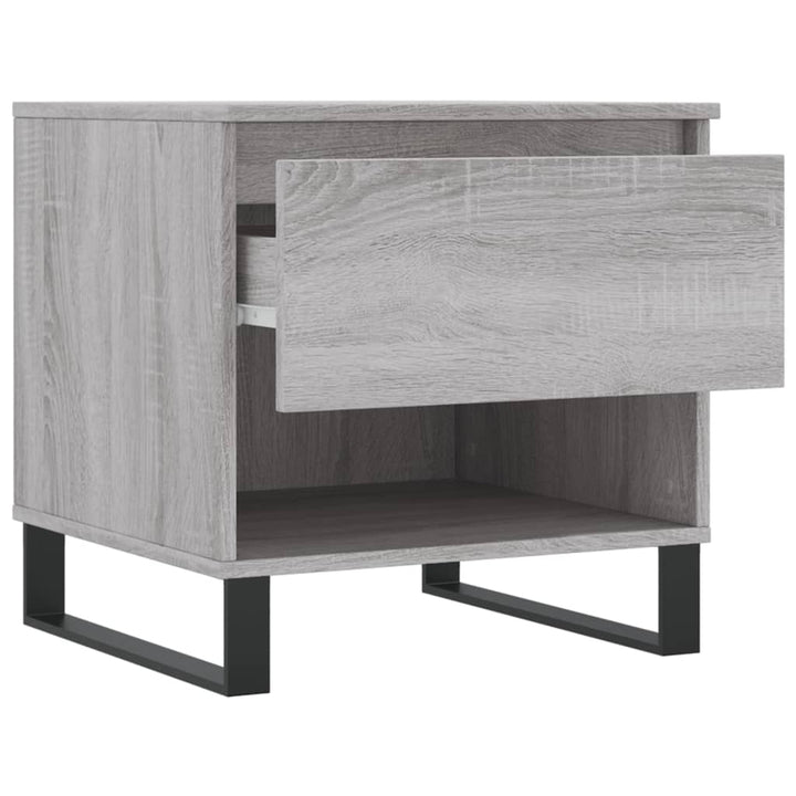 sofaborde 2 stk. 50x46x50 cm konstrueret træ grå sonoma-eg