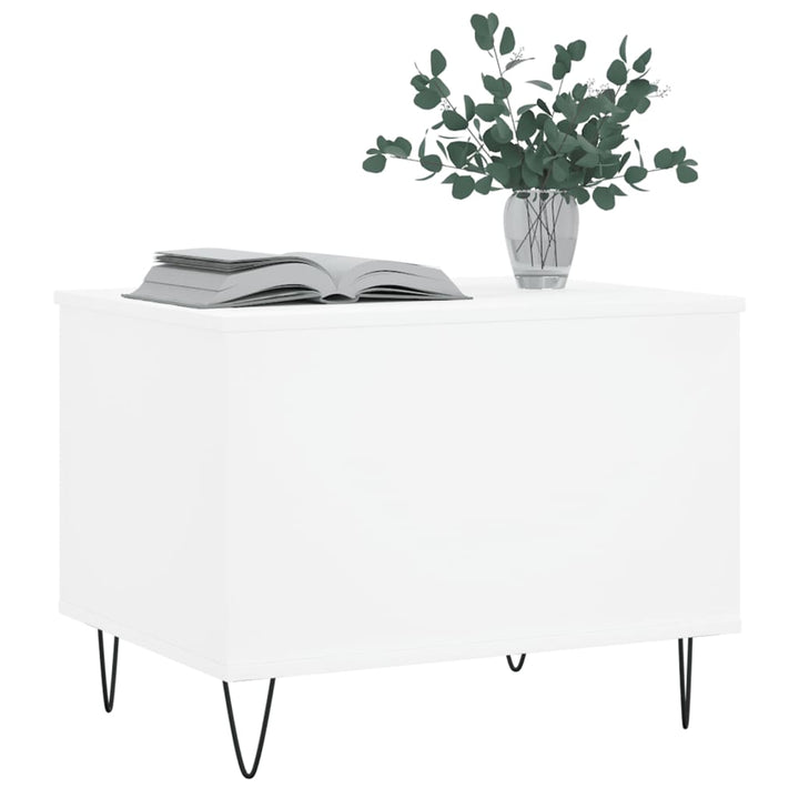 sofabord 60x44,5x45 cm konstrueret træ hvid