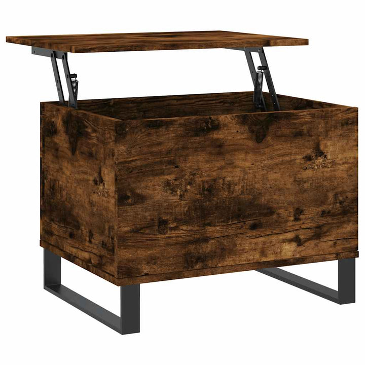 sofabord 60x44,5x45 cm konstrueret træ røget egetræsfarve
