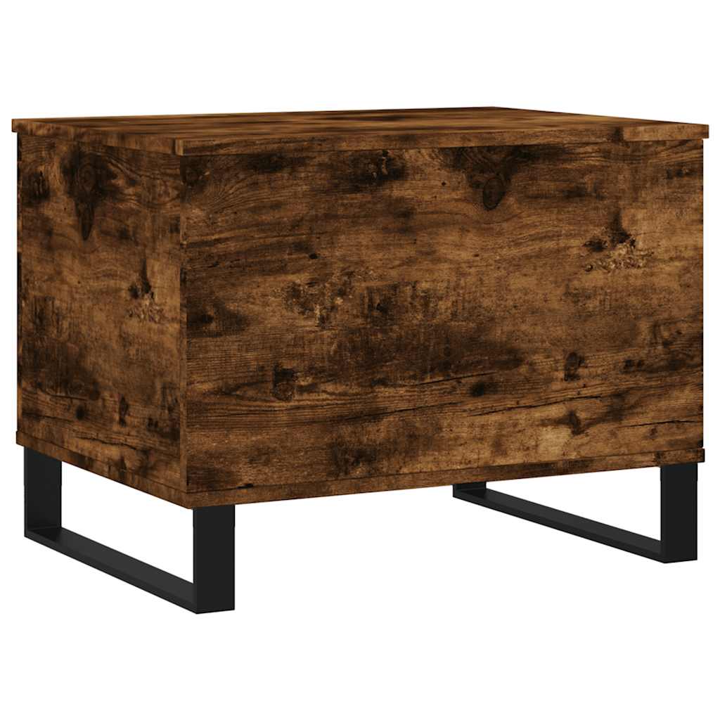 sofabord 60x44,5x45 cm konstrueret træ røget egetræsfarve