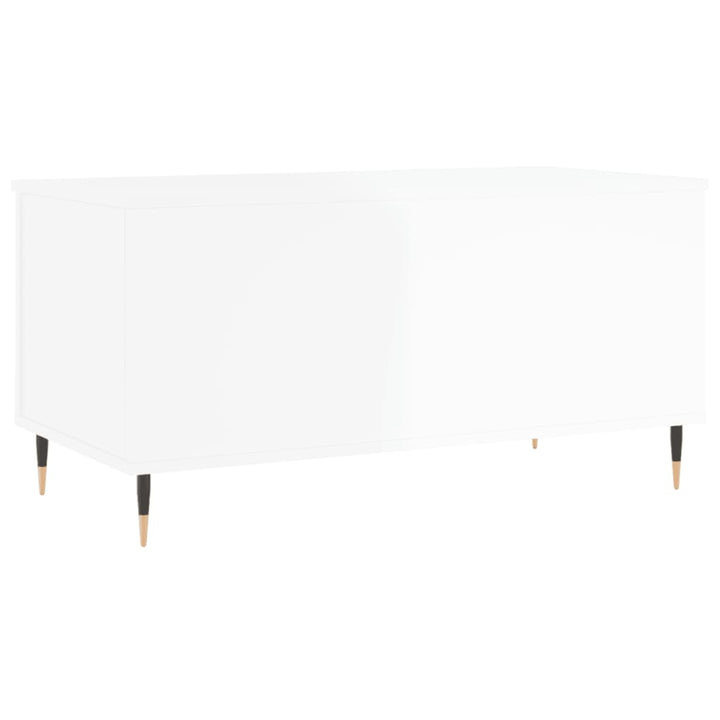sofabord 90x44,5x45 cm konstrueret træ hvid højglans