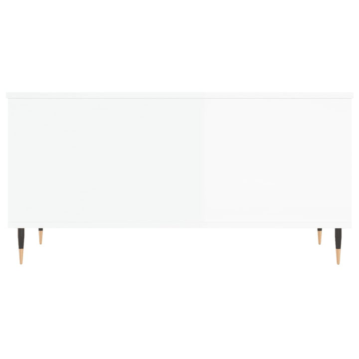 sofabord 90x44,5x45 cm konstrueret træ hvid højglans