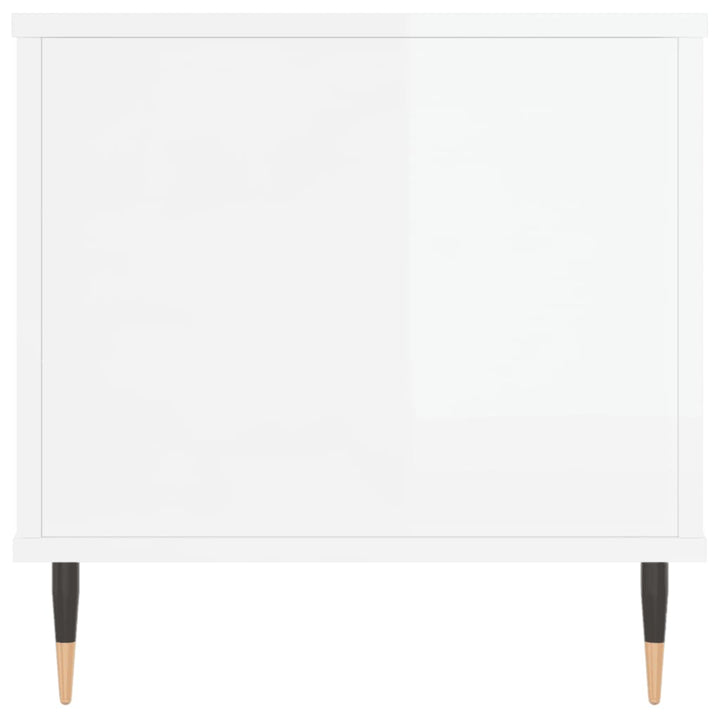 sofabord 90x44,5x45 cm konstrueret træ hvid højglans