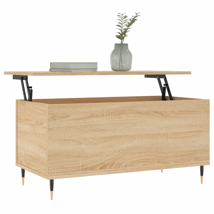 sofabord 90x44,5x45 cm konstrueret træ sonoma-eg