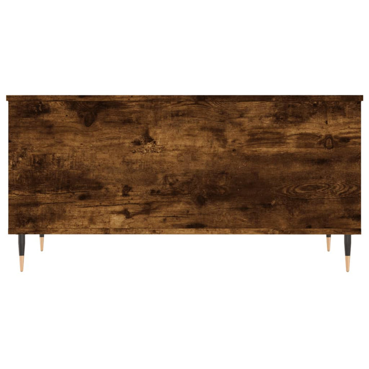 sofabord 90x44,5x45 cm konstrueret træ røget egetræsfarve