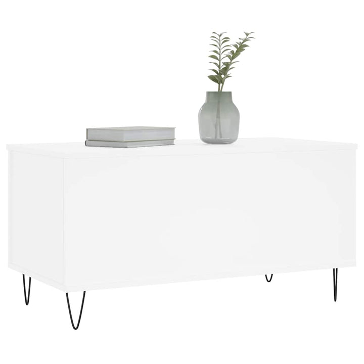 sofabord 90x44,5x45 cm konstrueret træ hvid