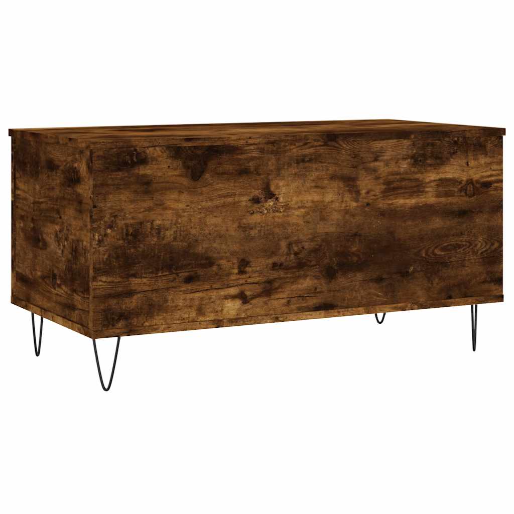 sofabord 90x44,5x45 cm konstrueret træ røget egetræsfarve