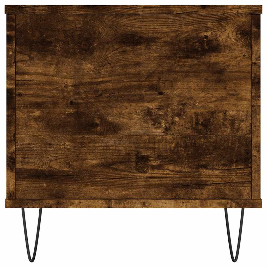 sofabord 90x44,5x45 cm konstrueret træ røget egetræsfarve