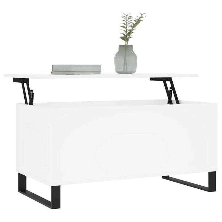sofabord 90x44,5x45 cm konstrueret træ hvid