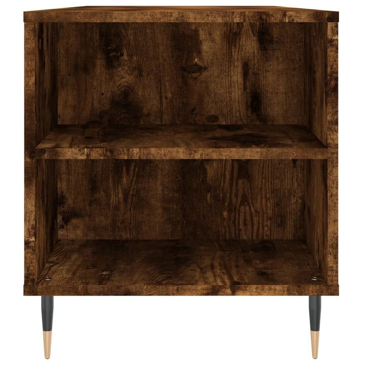 sofabord 102x44,5x50 cm konstrueret træ røget egetræsfarve