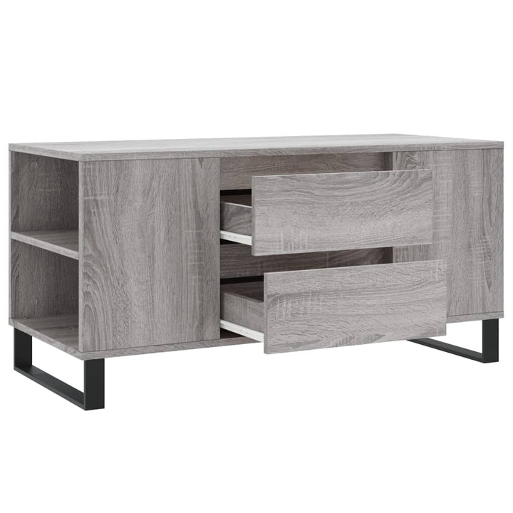 sofabord 102x44,5x50 cm konstrueret træ grå sonoma-eg