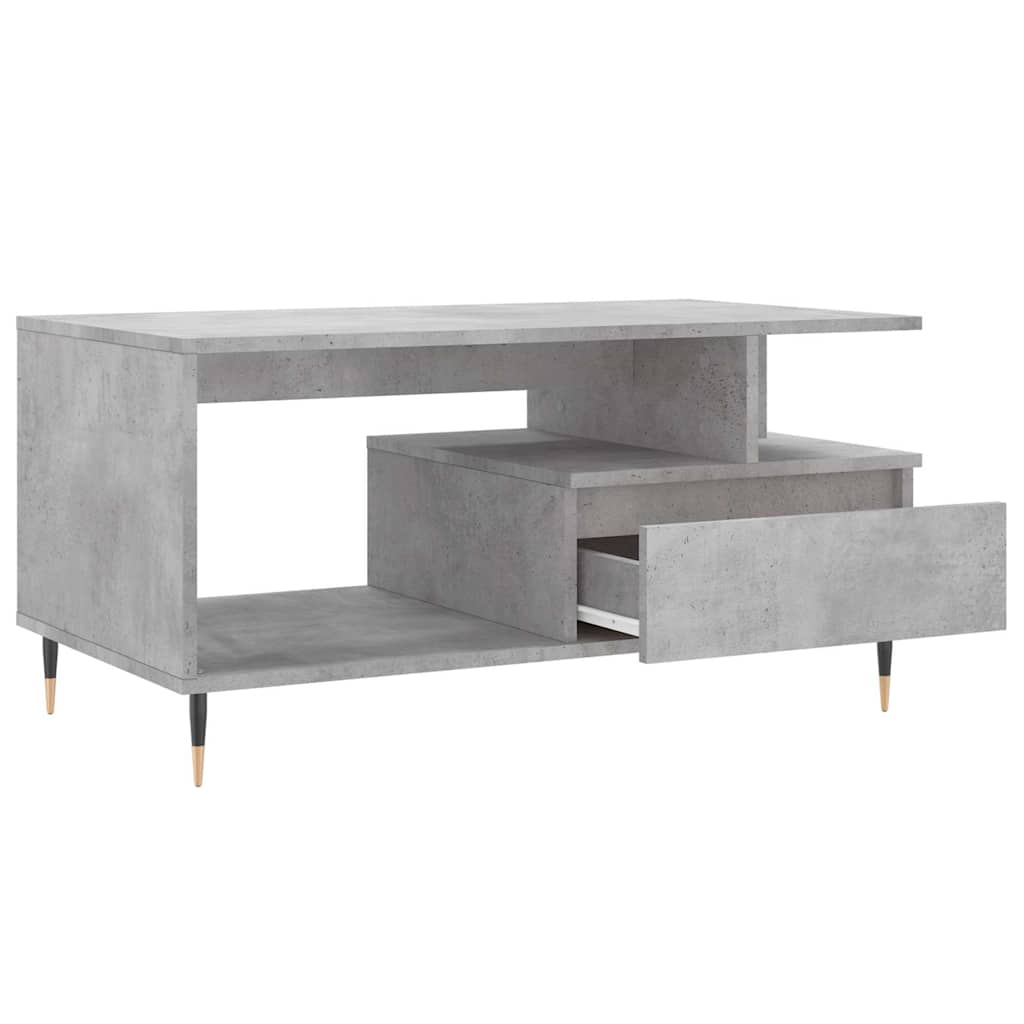 sofabord 90x49x45 cm konstrueret træ betongrå
