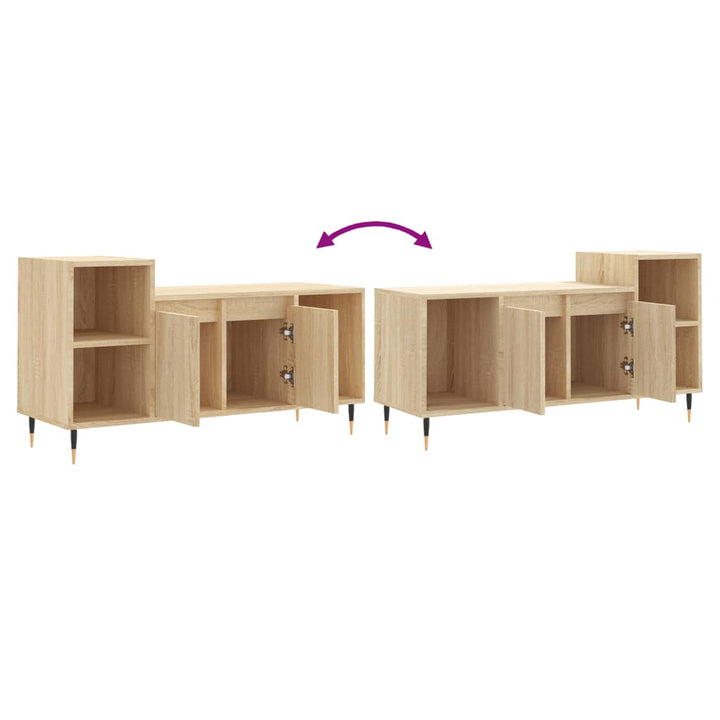 tv-bord 100x35x55 cm konstrueret træ sonoma-eg
