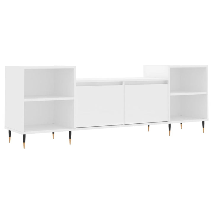 tv-bord 160x35x55 cm konstrueret træ hvid