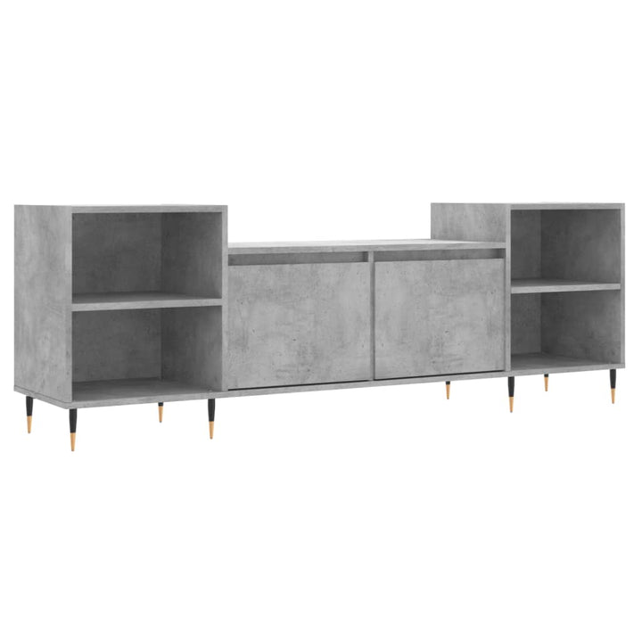 tv-bord 160x35x55 cm konstrueret træ betongrå