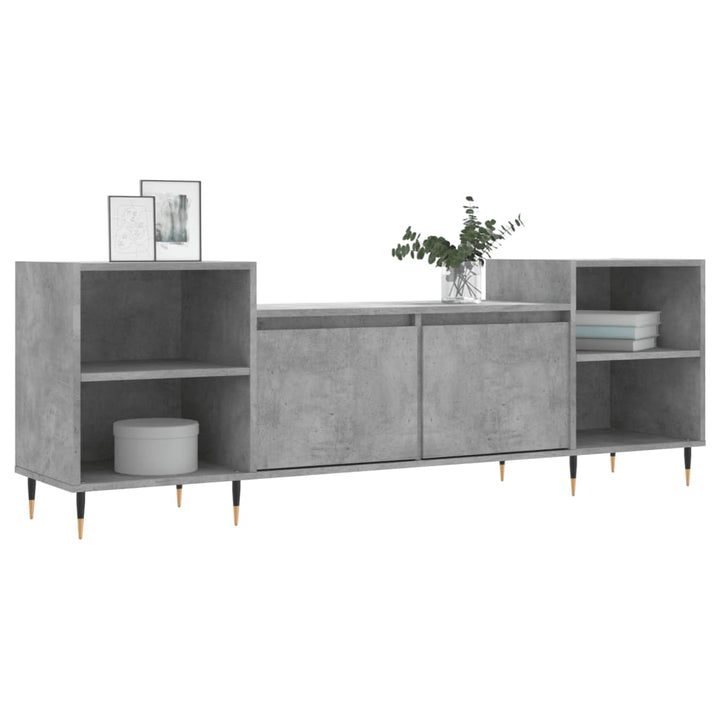 tv-bord 160x35x55 cm konstrueret træ betongrå