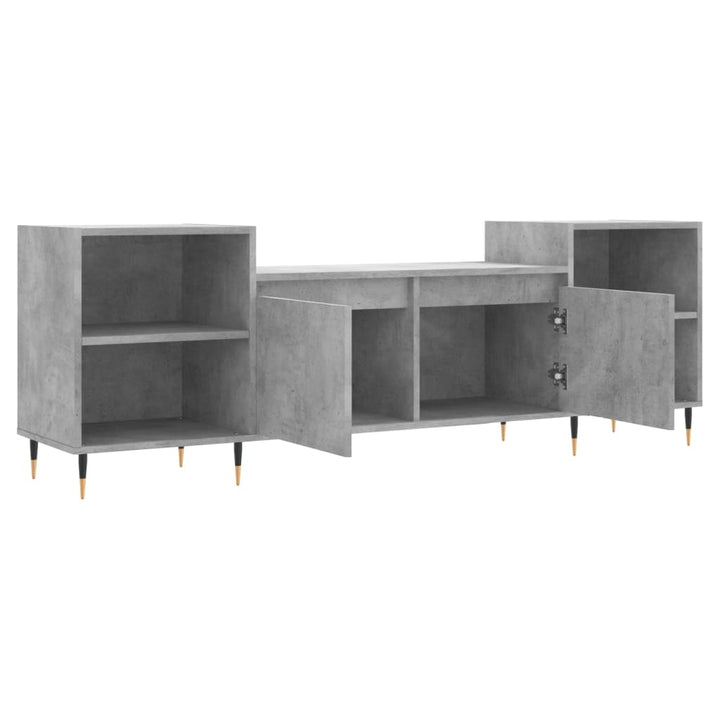 tv-bord 160x35x55 cm konstrueret træ betongrå