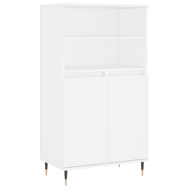 skab 60x36x110 cm konstrueret træ hvid