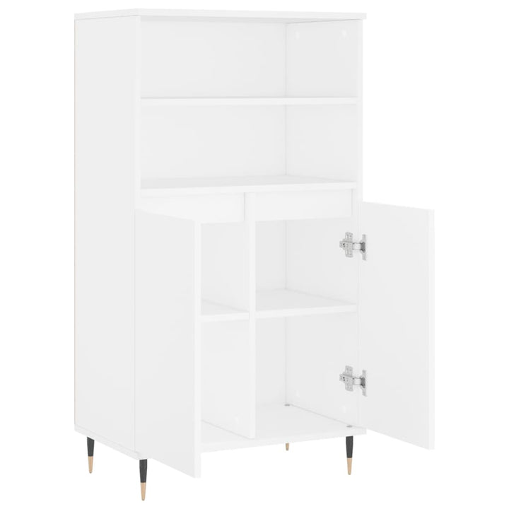 skab 60x36x110 cm konstrueret træ hvid