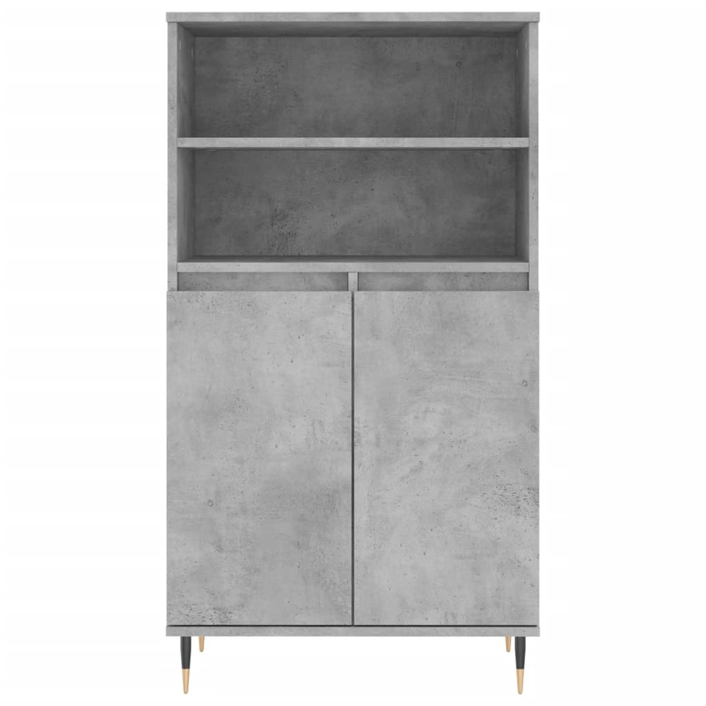 skab 60x36x110 cm konstrueret træ Betongrå