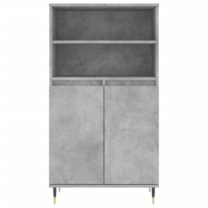 skab 60x36x110 cm konstrueret træ Betongrå