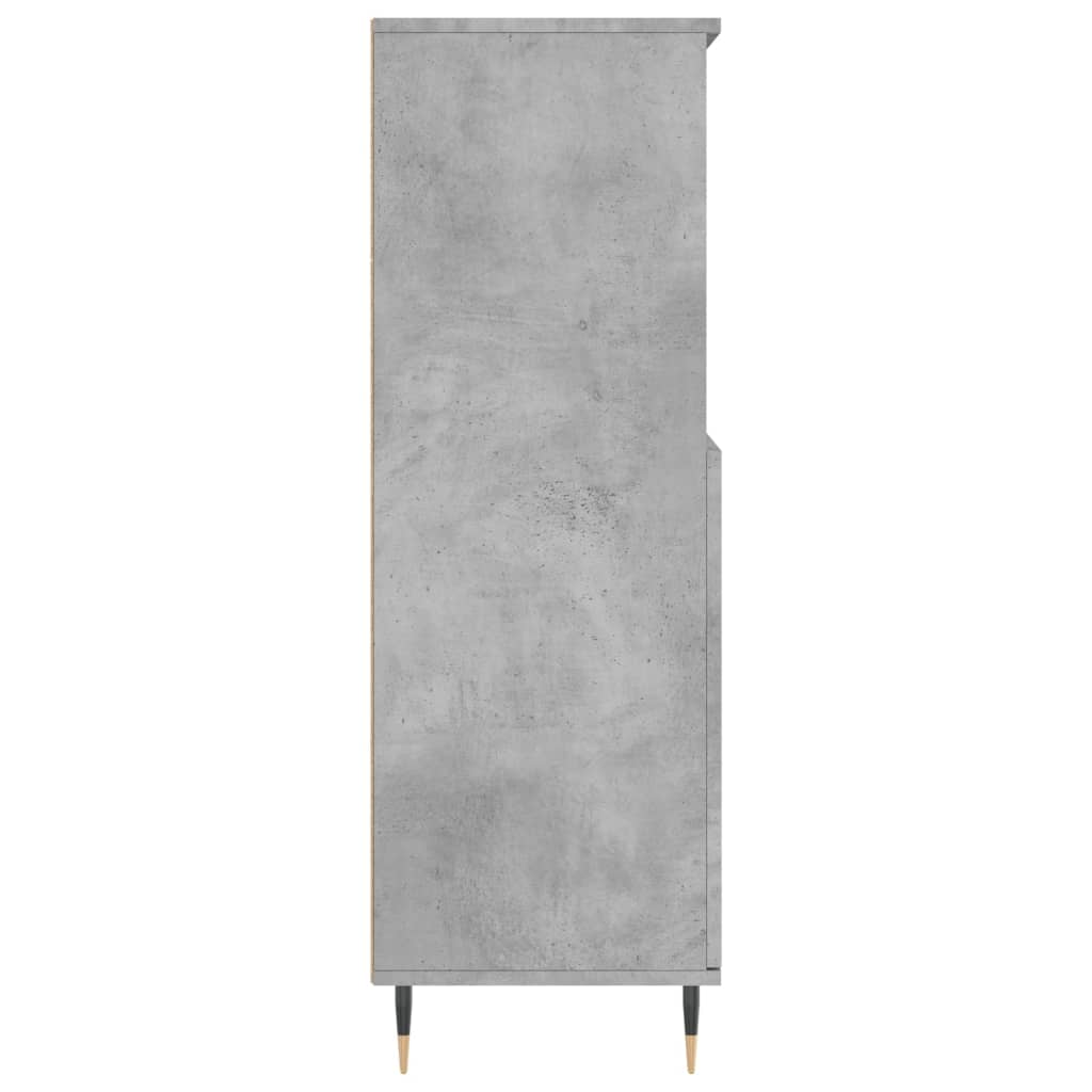 skab 60x36x110 cm konstrueret træ Betongrå
