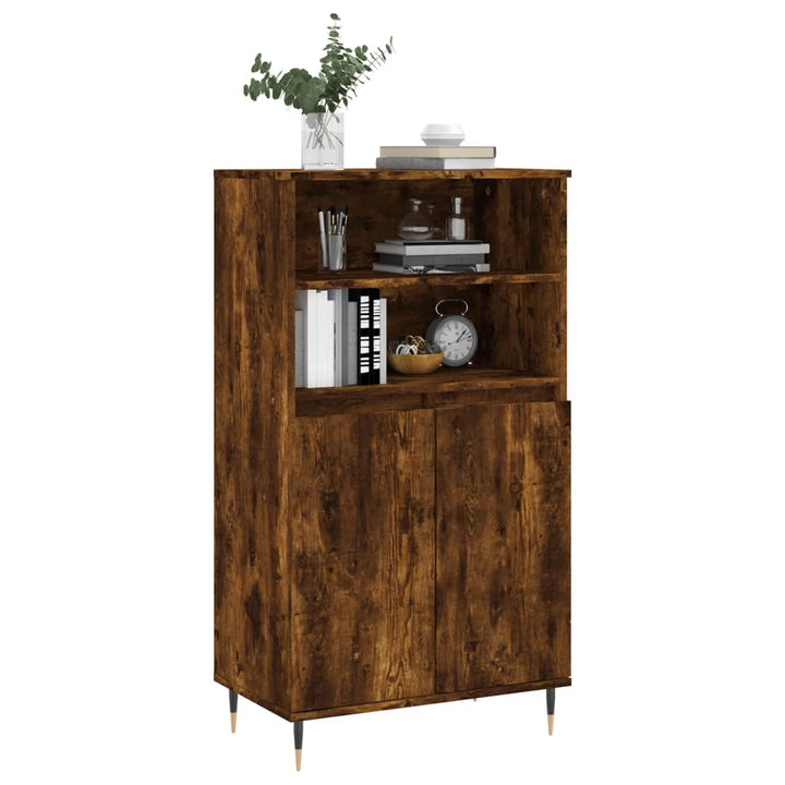 skab 60x36x110 cm konstrueret træ Røget egetræ