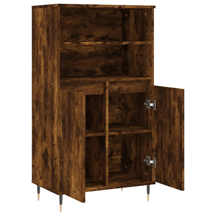 skab 60x36x110 cm konstrueret træ Røget egetræ