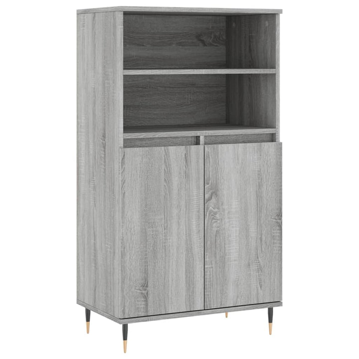 skab 60x36x110 cm konstrueret træ Grå sonoma-eg