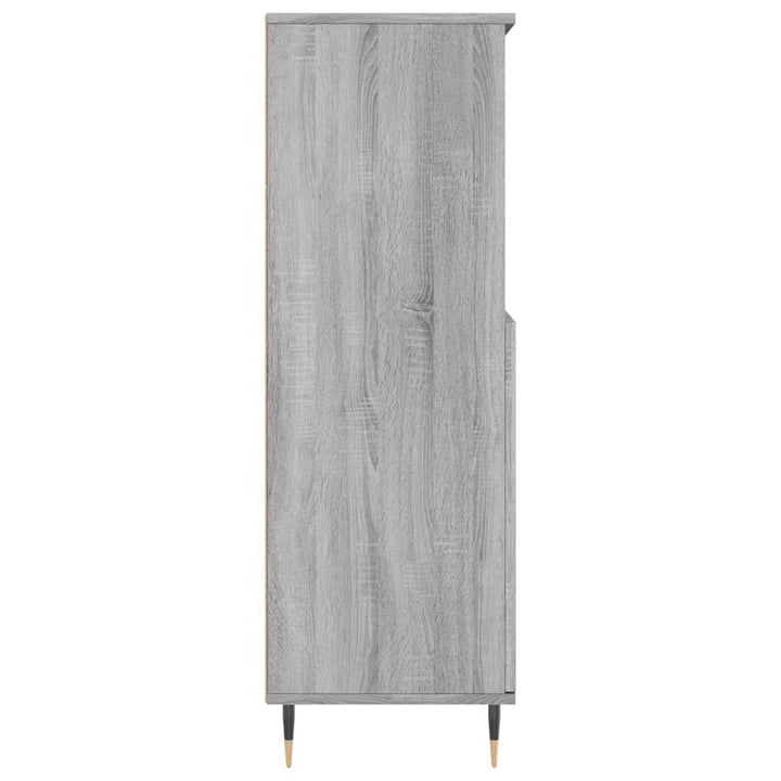 skab 60x36x110 cm konstrueret træ Grå sonoma-eg