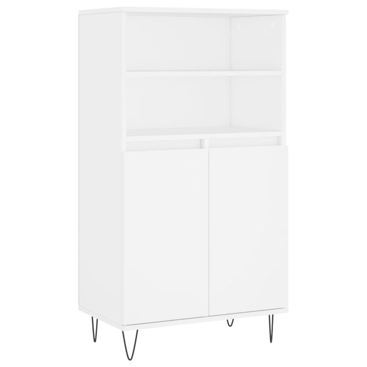 skab 60x36x110 cm konstrueret træ hvid