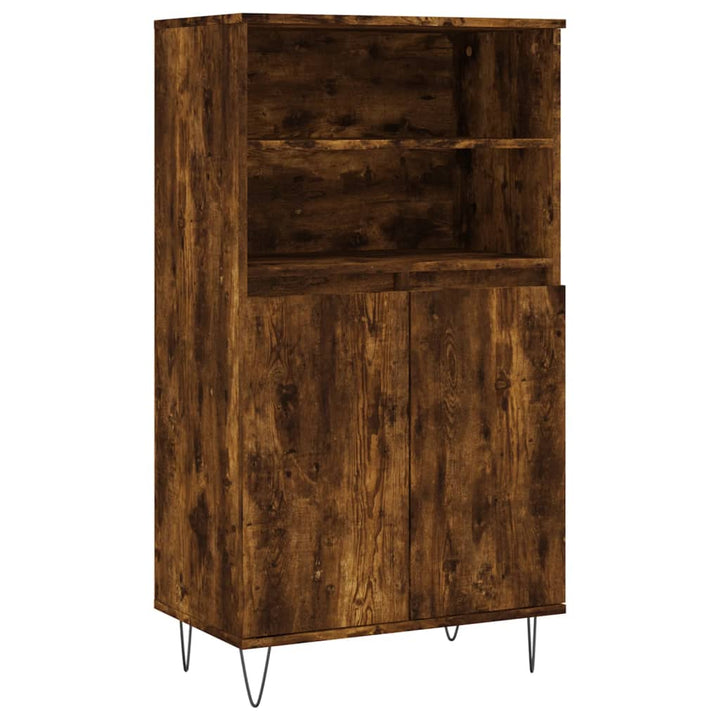 skab 60x36x110 cm konstrueret træ Røget egetræ