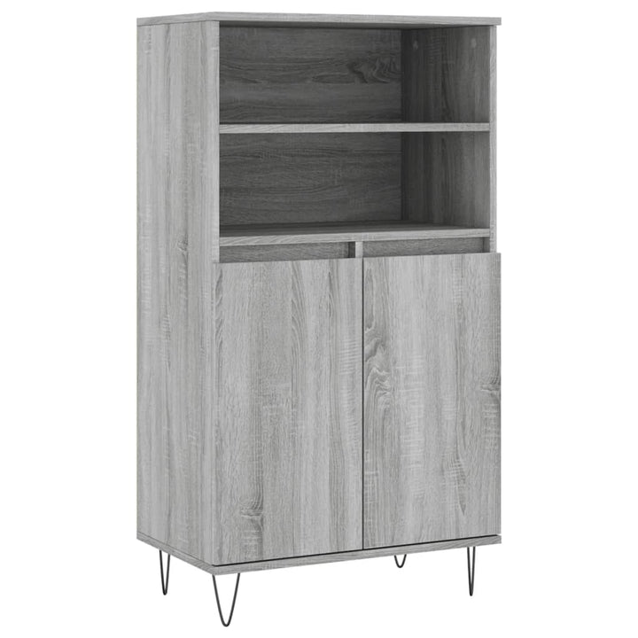 skab 60x36x110 cm konstrueret træ Grå sonoma-eg