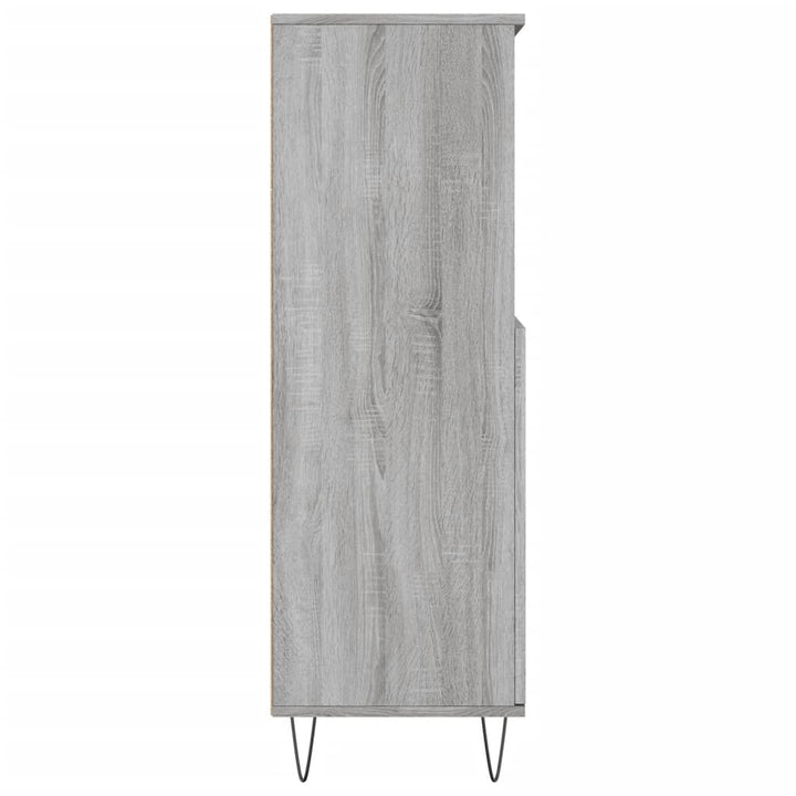 skab 60x36x110 cm konstrueret træ Grå sonoma-eg