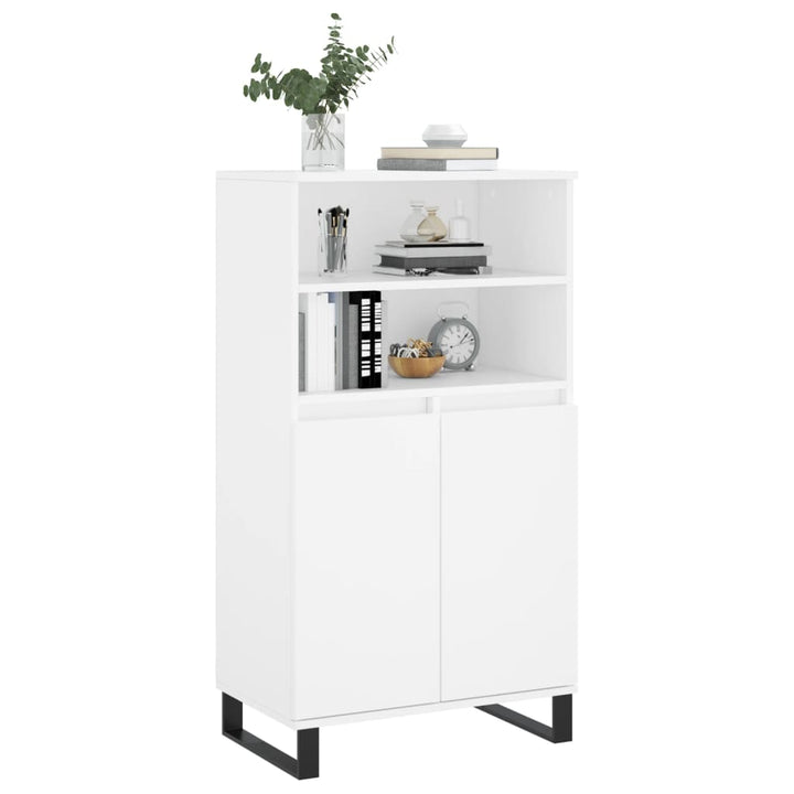 skab 60x36x110 cm konstrueret træ hvid